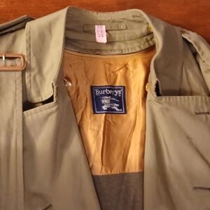 BURBERRY (vintage) Double Breasted 44" Long Trench Coat.